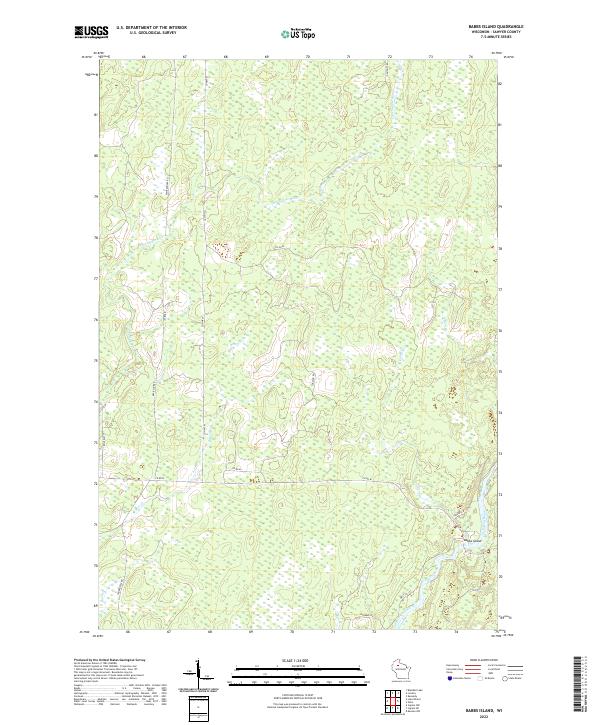 Babbs Island, WI — USGS 7.5-minute topo (2022)