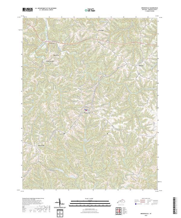 Brooksville, KY — USGS 7.5-minute topo (2022)