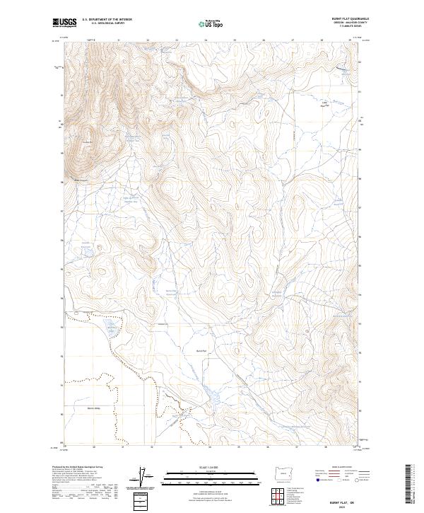 Burnt Flat, OR — USGS 7.5-minute topo (2023)
