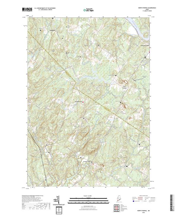 North Pownal, ME — USGS 7.5-minute topo (2024)