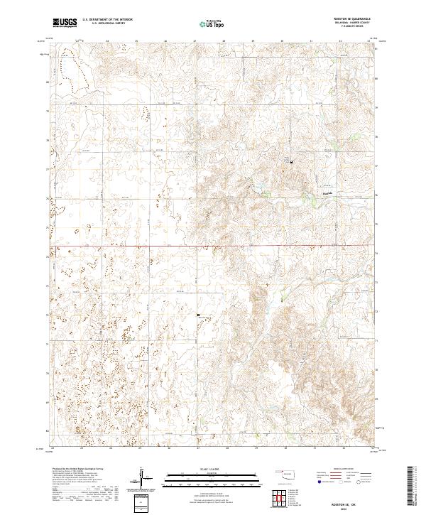 Rosston SE, OK — USGS 7.5-minute topo (2022)