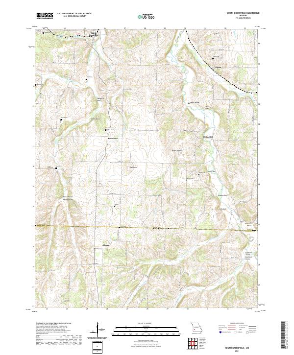 South Greenfield, MO — USGS 7.5-minute topo (2021)
