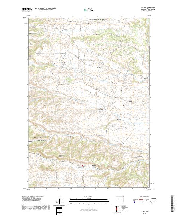 Aladdin, WY — USGS 7.5-minute topo (2021)