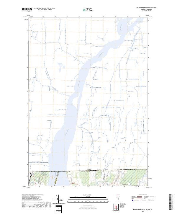 Rouses Point OE N, VT-QC-NY — USGS 7.5-minute topo (2024)