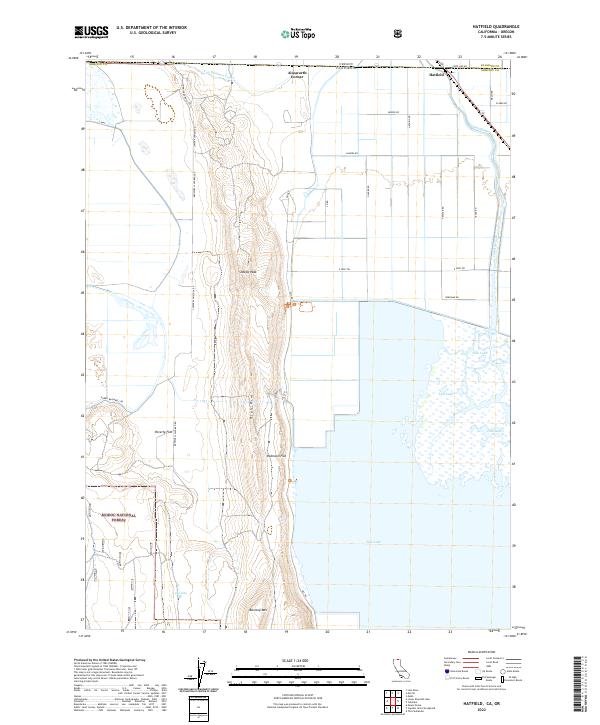 Hatfield, CA-OR — USGS 7.5-minute topo (2022)
