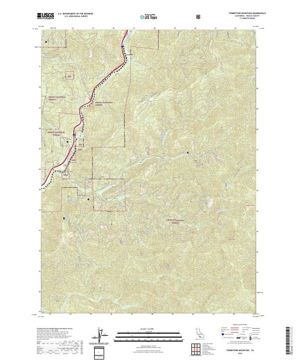 Tombstone Mountain, CA — USGS 7.5-minute topo (2022)