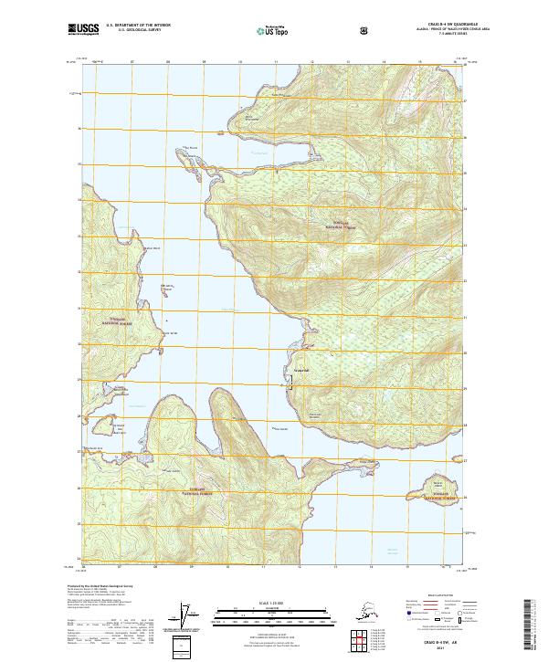 Craig B-4 SW, AK — USGS 7.5-minute topo (2021)