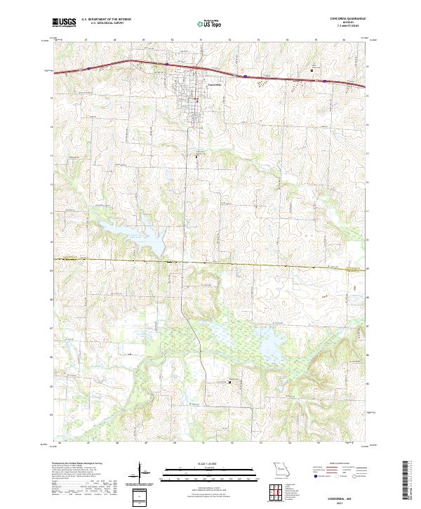 Concordia, MO — USGS 7.5-minute topo (2021)