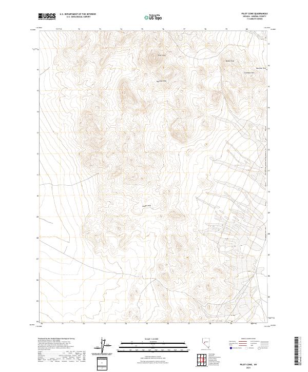 Pilot Cone, NV — USGS 7.5-minute topo (2021)