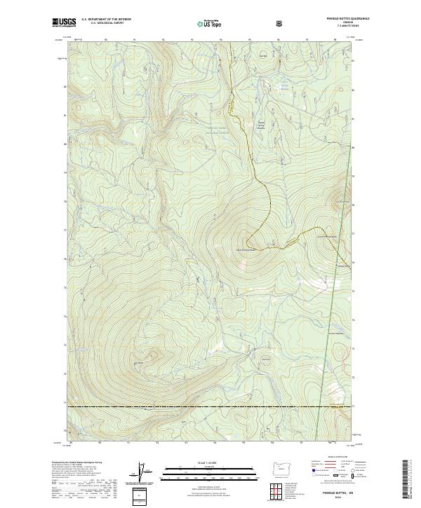 Pinhead Buttes, OR — USGS 7.5-minute topo (2024)