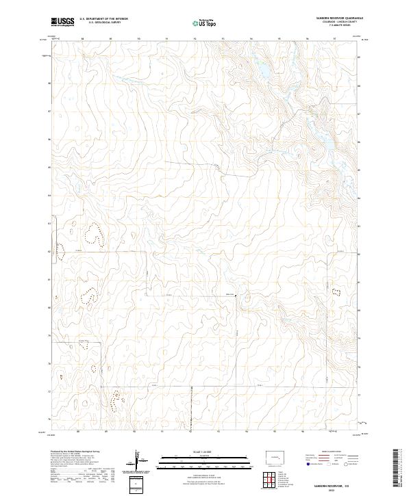 Sanborn Reservoir, CO — USGS 7.5-minute topo (2022)