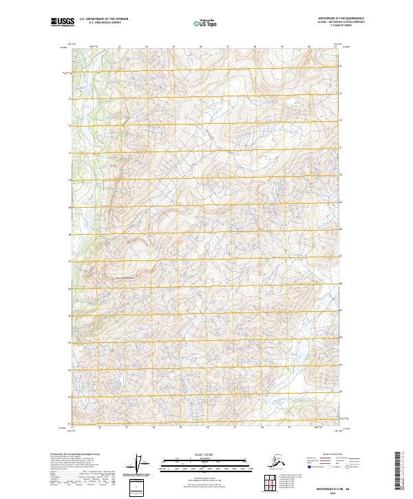 Anchorage D-4 NE, AK — USGS 7.5-minute topo (2023)