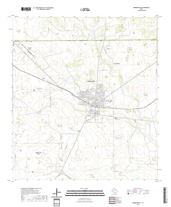 Hebbronville, TX — USGS 7.5-minute topo (2022)