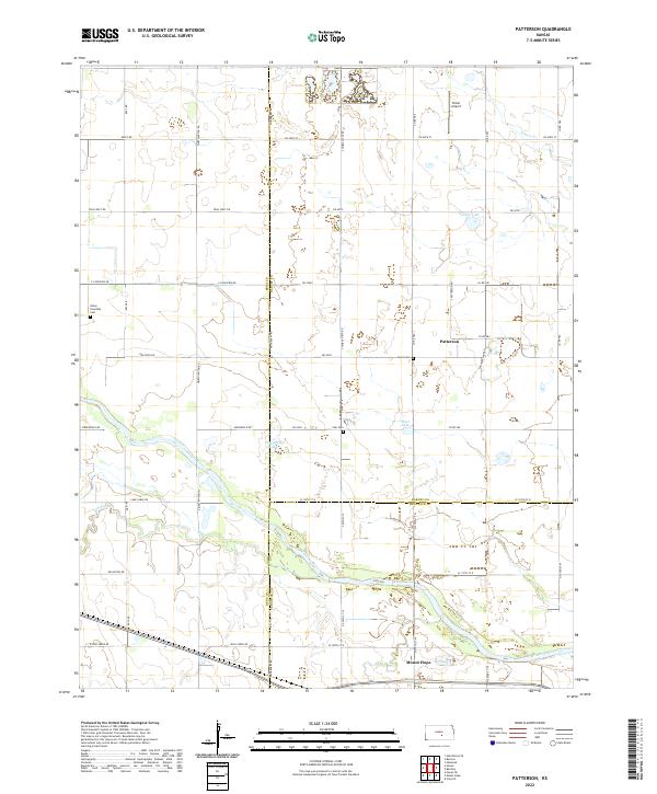 Patterson, KS — USGS 7.5-minute topo (2022)