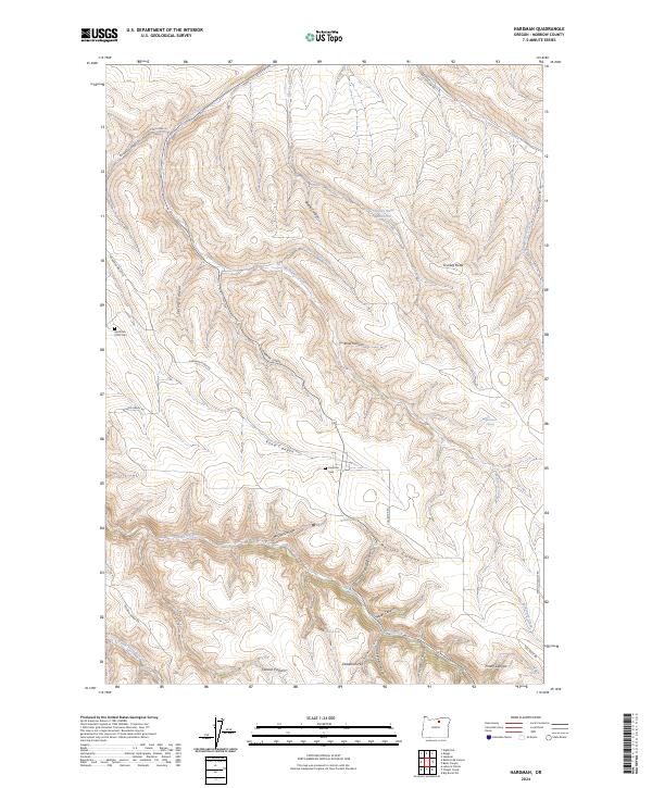 Hardman, OR — USGS 7.5-minute topo (2024)