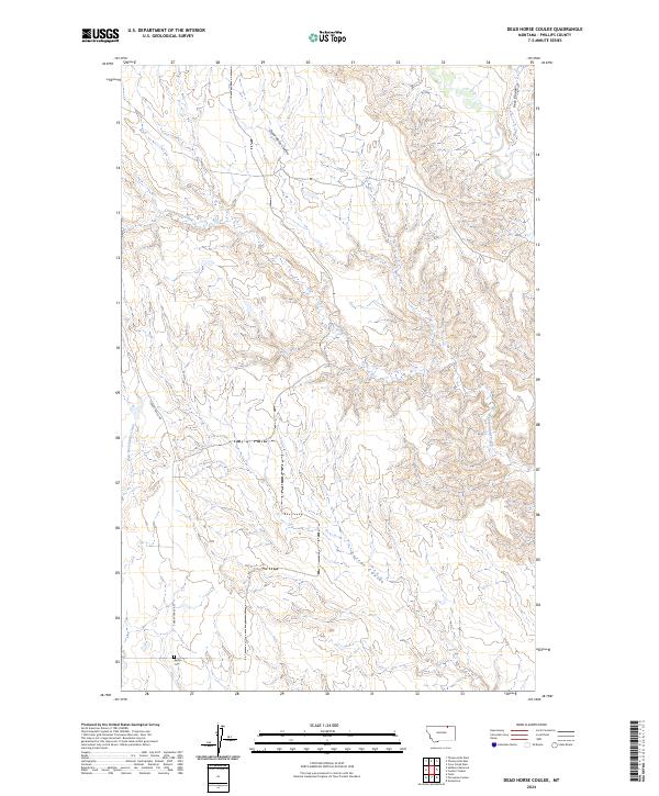 Dead Horse Coulee, MT — USGS 7.5-minute topo (2024)