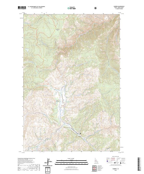 Warren, ID — USGS 7.5-minute topo (2024)