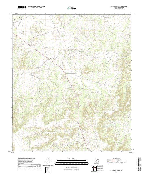 Rock House Draw, TX — USGS 7.5-minute topo (2022)