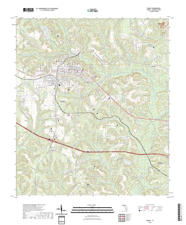 Quincy, FL — USGS 7.5-minute topo (2024)