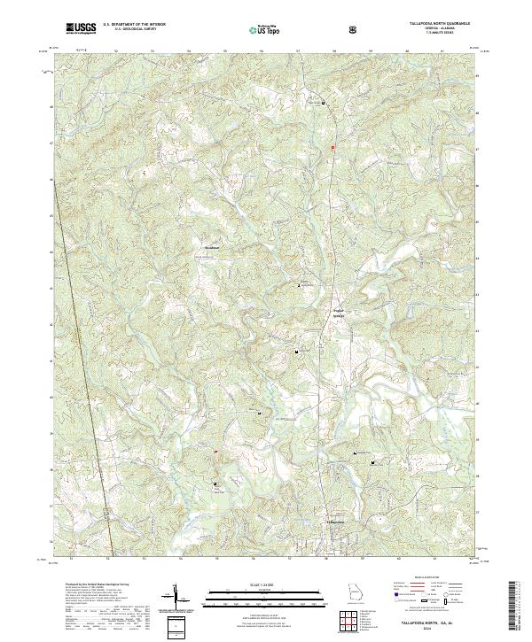 Tallapoosa North, GA-AL — USGS 7.5-minute topo (2024)