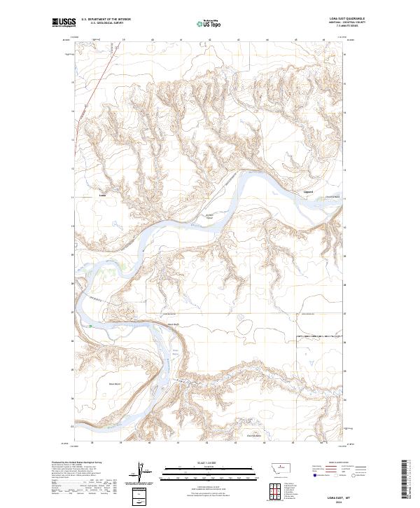 Loma East, MT — USGS 7.5-minute topo (2024)