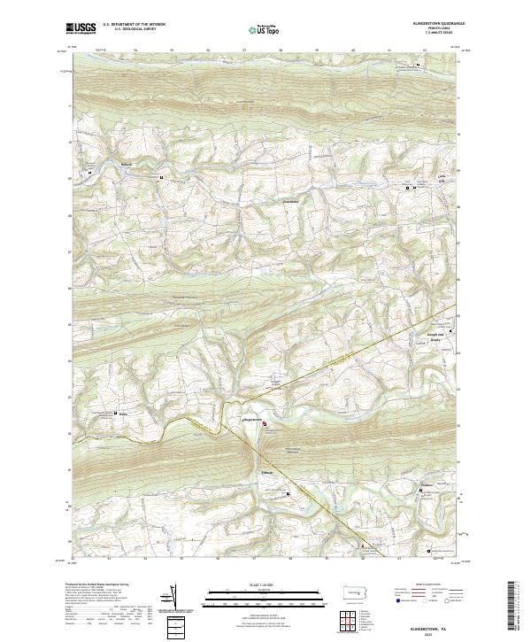 Klingerstown, PA — USGS 7.5-minute topo (2023)