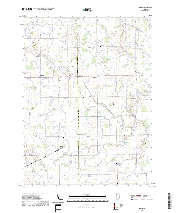 Preble, IN — USGS 7.5-minute topo (2022)