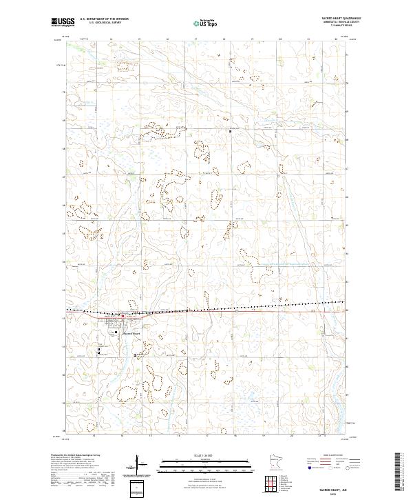 Sacred Heart, MN — USGS 7.5-minute topo (2022)