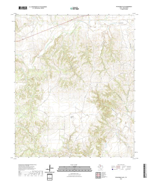 Pitchfork Flats, TX — USGS 7.5-minute topo (2022)