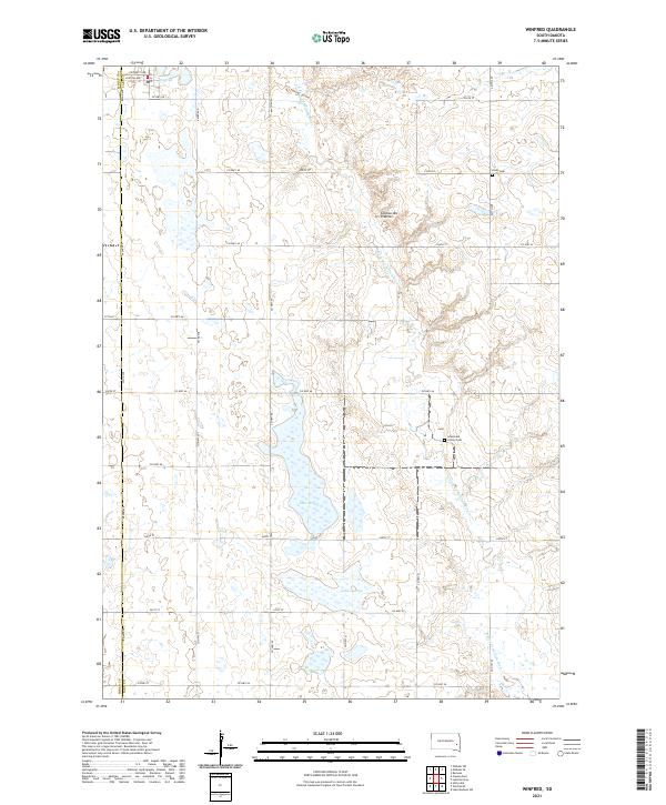 Winfred, SD — USGS 7.5-minute topo (2021)