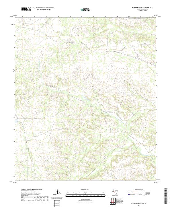 Hackberry Draw NW, TX — USGS 7.5-minute topo (2022)