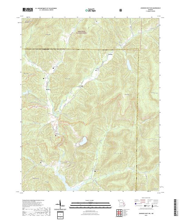 Johnson Shut-Ins, MO — USGS 7.5-minute topo (2021)