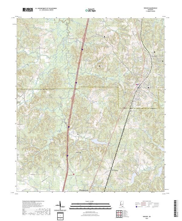 Wesson, MS — USGS 7.5-minute topo (2024)