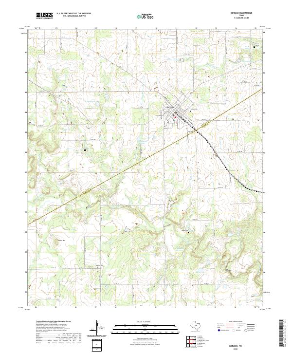 Gorman, TX — USGS 7.5-minute topo (2022)