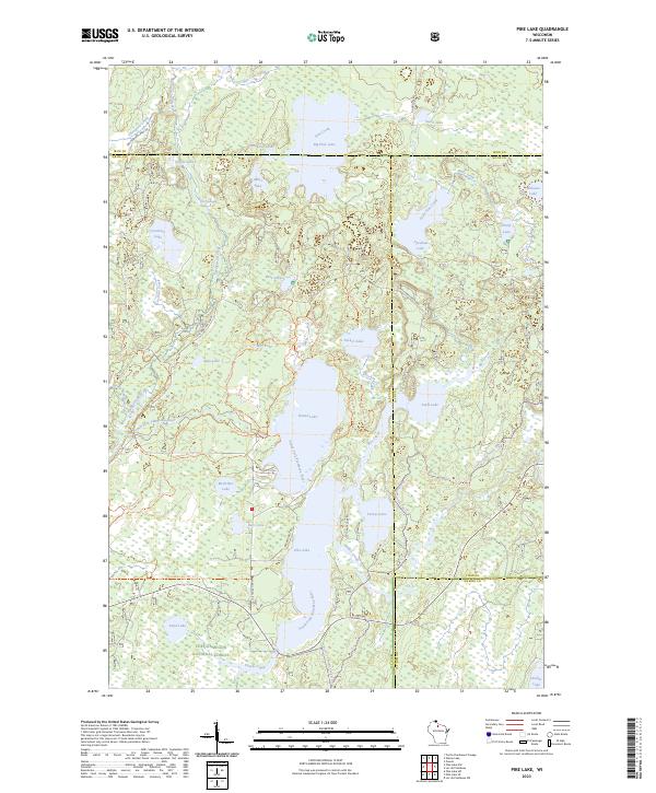 Pike Lake, WI — USGS 7.5-minute topo (2023)
