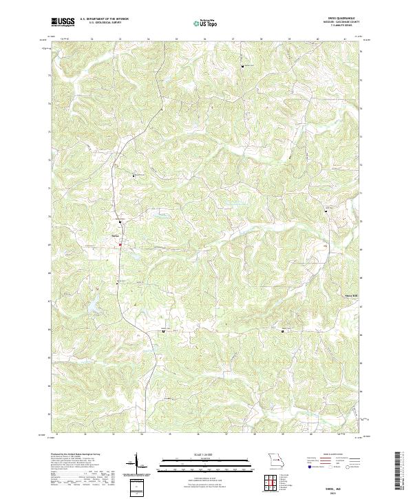 Swiss, MO — USGS 7.5-minute topo (2021)