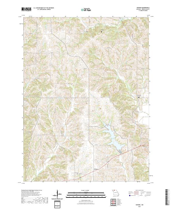 Goshen, MO — USGS 7.5-minute topo (2021)