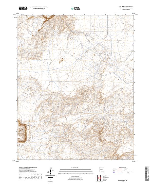 Kirtland SW, NM — USGS 7.5-minute topo (2023)