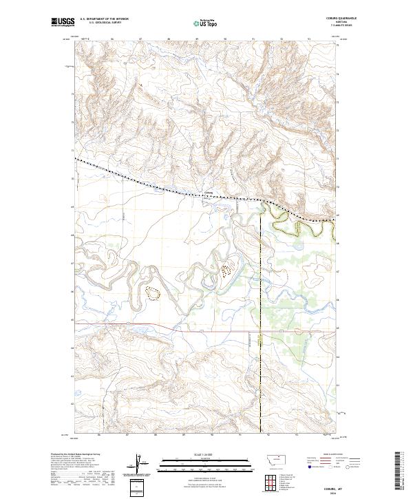 Coburg, MT — USGS 7.5-minute topo (2024)