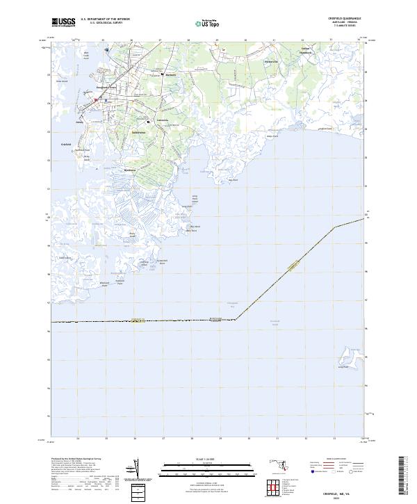 Crisfield, MD-VA — USGS 7.5-minute topo (2023)