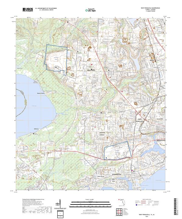 West Pensacola, FL-AL — USGS 7.5-minute topo (2024)