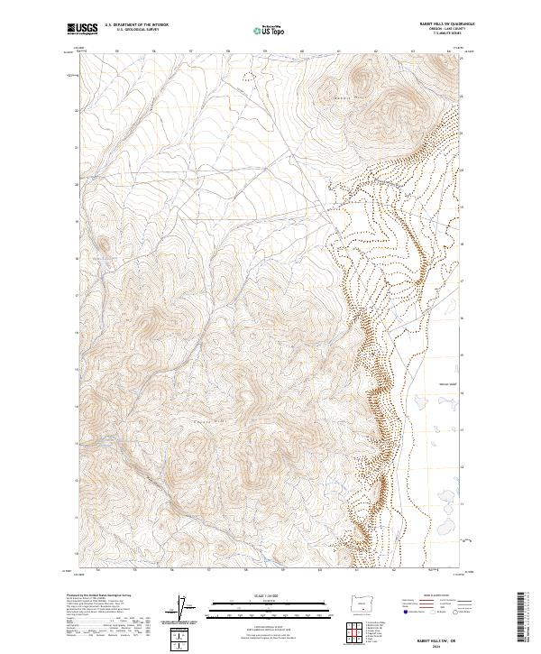 Rabbit Hills SW, OR — USGS 7.5-minute topo (2024)