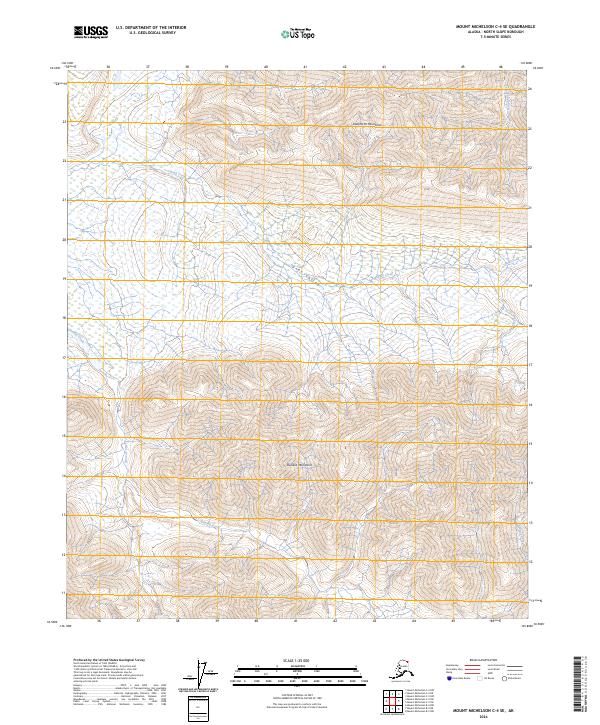 Mount Michelson C-4 SE, AK — USGS 7.5-minute topo (2024)