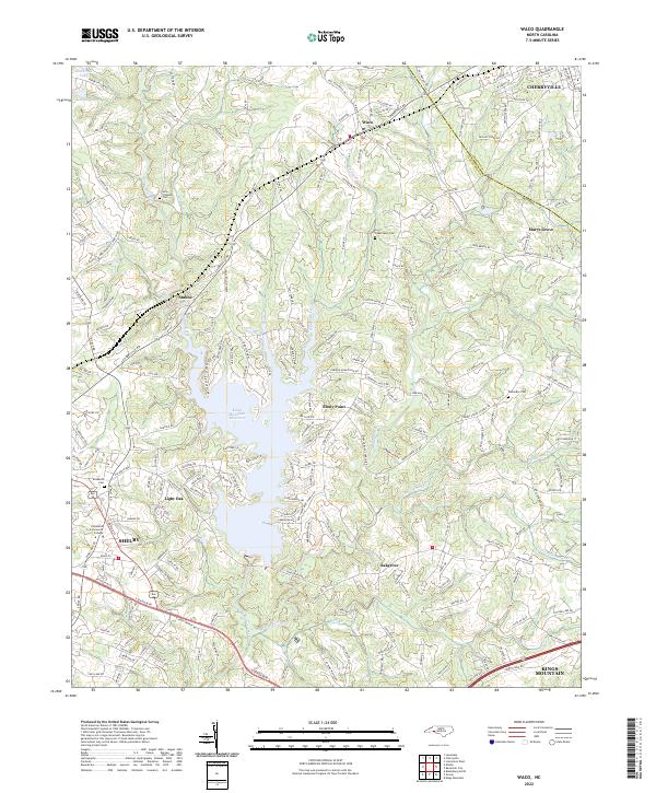 Waco, NC — USGS 7.5-minute topo (2022)