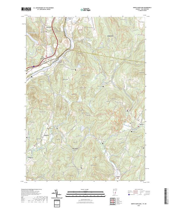 North Hartland, VT-NH — USGS 7.5-minute topo (2024)