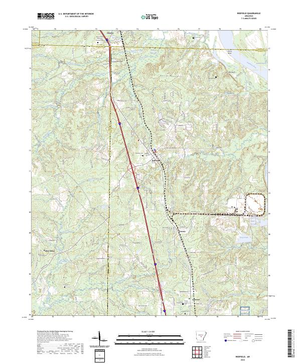Redfield, AR — USGS 7.5-minute topo (2024)