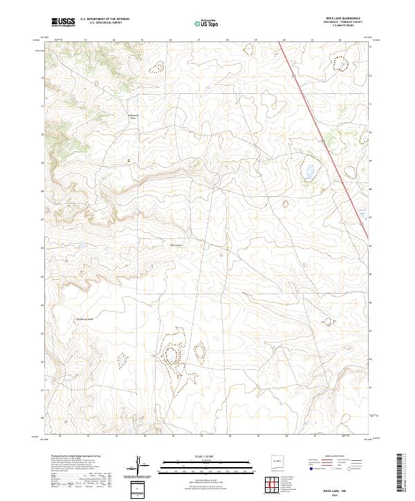 Rock Lake, NM — USGS 7.5-minute topo (2023)
