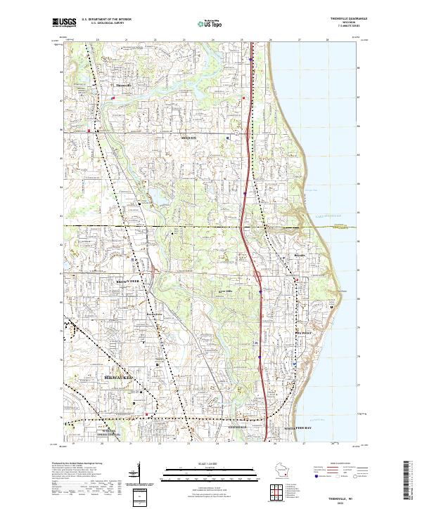 Thiensville, WI — USGS 7.5-minute topo (2022)