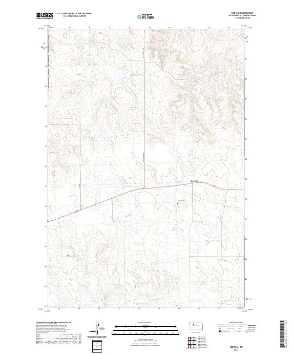 Red Elm, SD — USGS 7.5-minute topo (2021)
