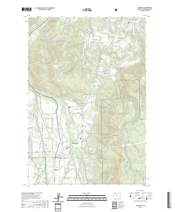 Parkdale, OR — USGS 7.5-minute topo (2023)